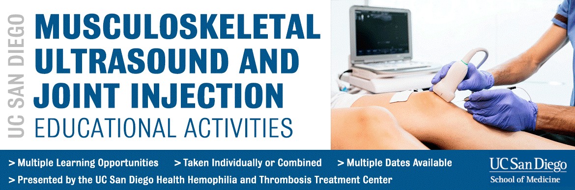 Musculoskeletal Ultrasound and Joint Injection Training for Hemophilia and Other Arthritic Conditions Banner